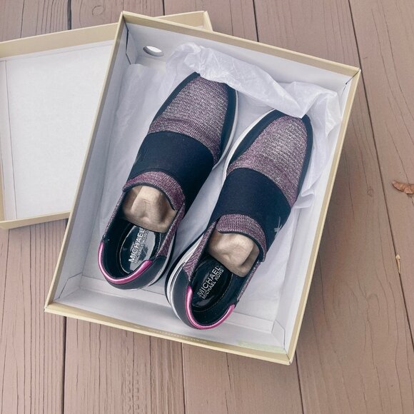 Michael Kors Felix Trainer - pink glitter - new in box - Picture 3 of 5